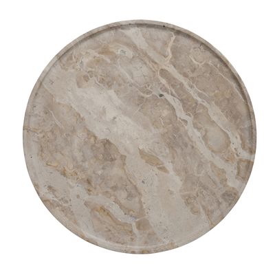 Lene Bjerre Ellia Bricka Linne Marmor Ø40 cm