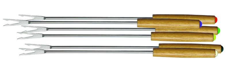 Fonduegafflar, Träskaft, 6-Pack 26 cm Ronneby Bruk