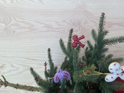Jul Körsbärsröd / Offwhite / Blå Bomull. Pärlor och Fyllning OYOY LIVING