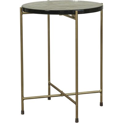 Lene Bjerre Marla Sidobord Ljusguld Järn H50 cm