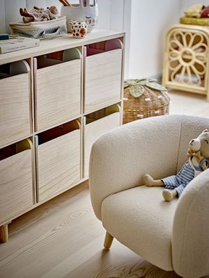 Cade Stol Vit Polyester L52 cm Bloomingville Mini