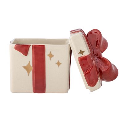 Burk med lock Röd Stengods Jolly | Bloomingville