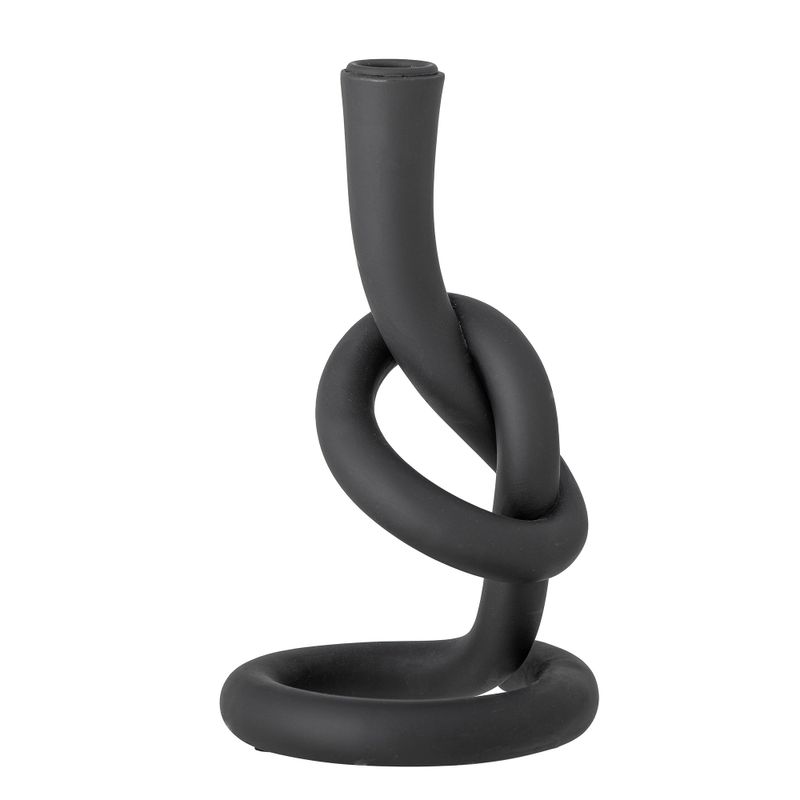 Ljusstake Svart Polyresin Flikka | Bloomingville