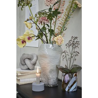 Lene Bjerre Marinella Vas Silvergrå Glas H30.5 cm