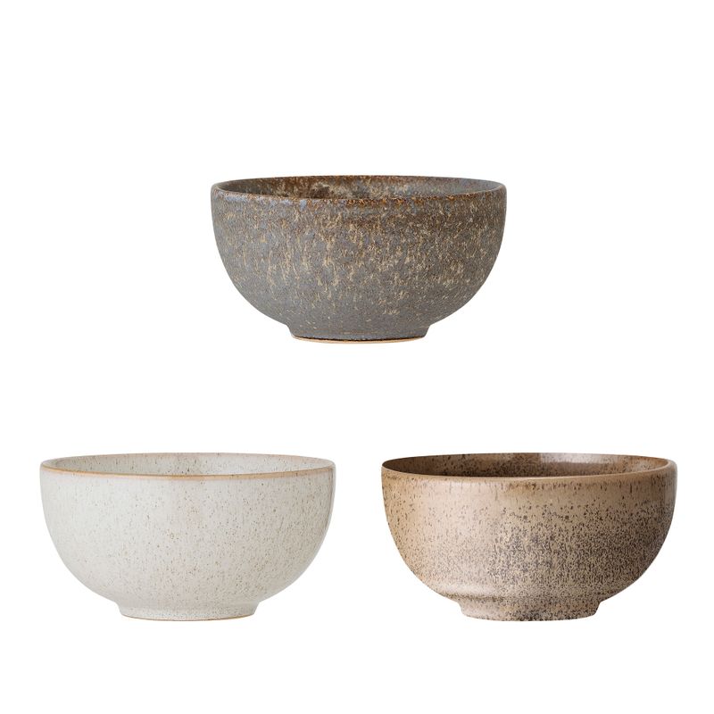 Skål Grå Stengods Addison Set om 3 | Bloomingville