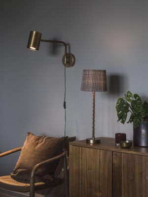 Nora Vägglampa komp Antikmässing 25cm | PR Home