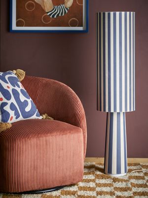 Emmie Golvlampa Blå Polyester Ø28 cm Bloomingville