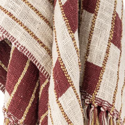 Bloomingville Cang Pläd, Röd, Bomull L160xW130 cm