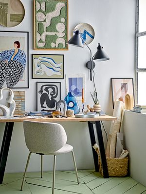 Illustration med ram Svart Furu Vivianne | Bloomingville