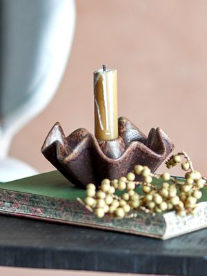 Ljusstake Brun Stengods | Bloomingville Creative