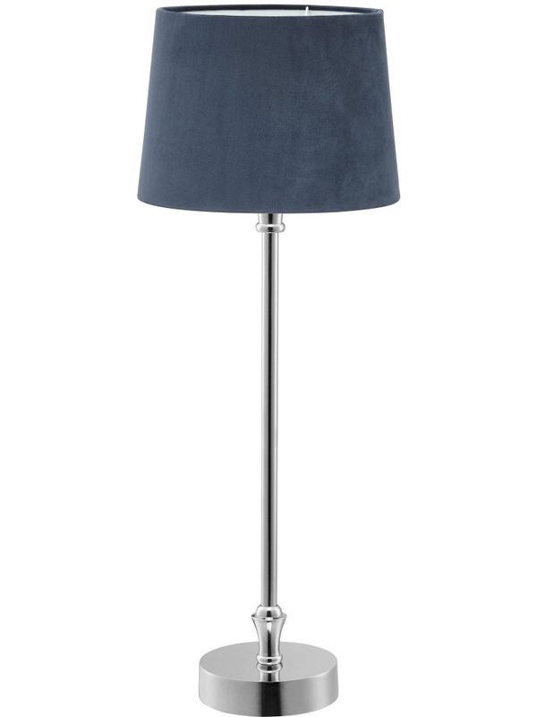 Liam Bordslampa med blå Skärm 59cm Silver | PR Home