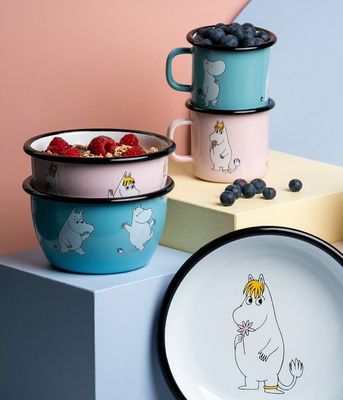 Muurla Mumin Emaljskål Retro Mumin 6 dl