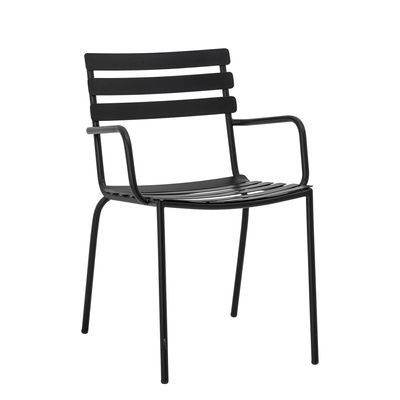 Matsalsstol Svart Galvaniserad metall Monsi | Bloomingville