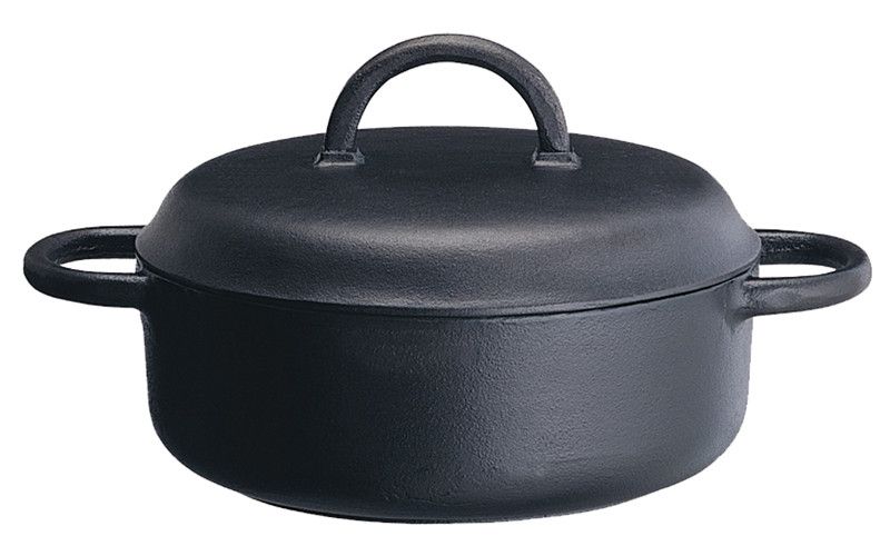 Rund Gryta 3L, Järnlock Ø25 cm Ronneby Bruk