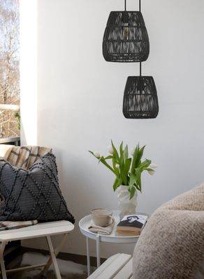 Saigon Taklampa Svart 18cm Utomhus | PR Home