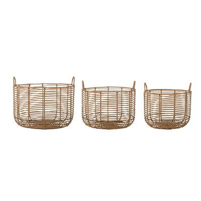 Korg Natur Polyrotting Mekkel Set om 3 | Bloomingville