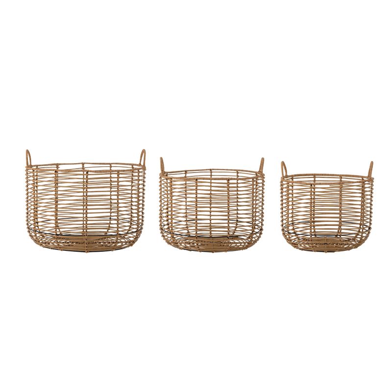 Korg Natur Polyrotting Mekkel Set om 3 | Bloomingville