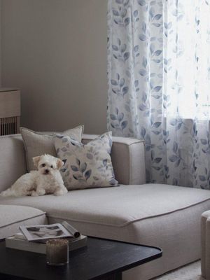 Svanefors Silje Gardin 2-pack Blå 140x250 cm