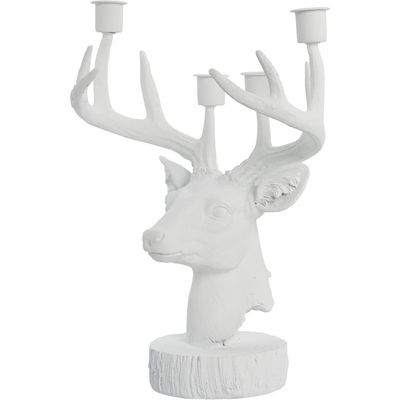 Lene Bjerre Serafina Deer Ljusstake H31 cm Vit