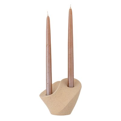 Ljusstake Natur Stengods Brent | Bloomingville