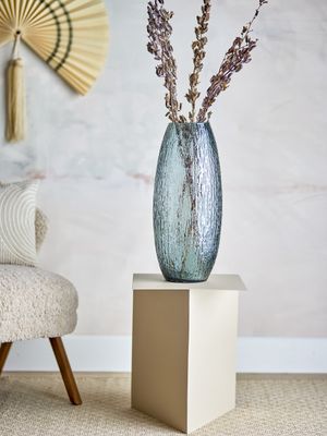 Bloomingville Brock Vas, Grå, Glas Ø22xH50 cm