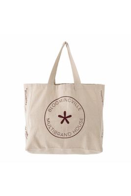 Check Shopping Bag, Red, Cotton OEKO-TEX®