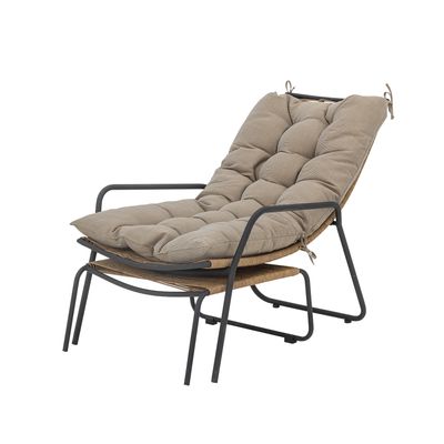 Boel Solstol med pall Natur Metall H77cm Set om 2 Bloomingville
