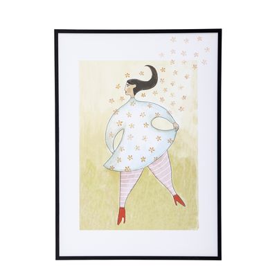 Illustration med ram Svart Furu Ajo | Bloomingville