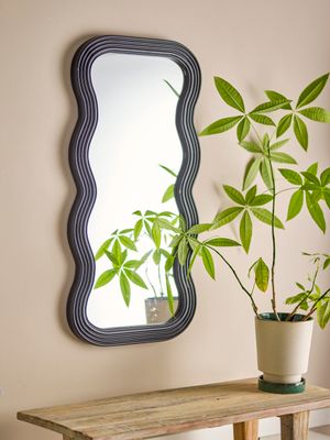 Väggspegel Svart MDF Parker | Bloomingville