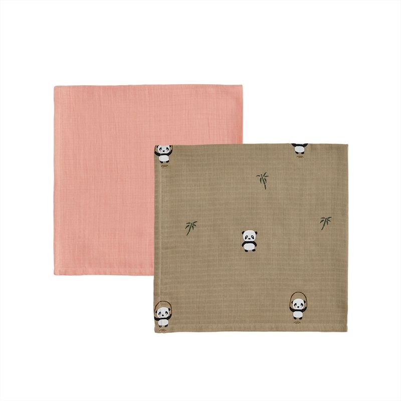 Muslin Khaki / Rosa Ekologisk Bomull OYOY MINI