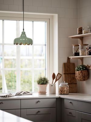 PR Home Wells tak/fönsterlam Mossa/guld 24cm