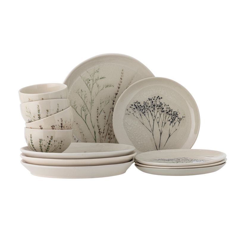 Servis Natur Stengods Bea 12-delars set | Bloomingville