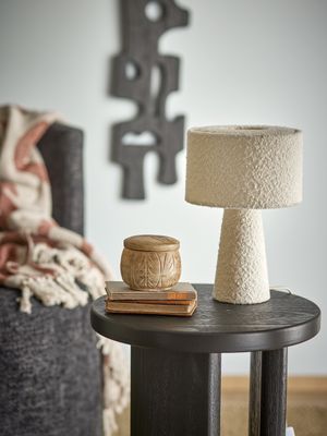 Bloomingville Emmie Bordslampa, Vit, Polyester Ø20xH30 cm