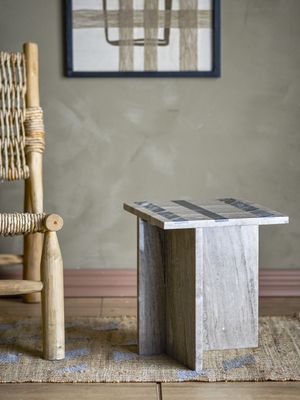 Clea Sidobord Brun Marmor H40cm Bloomingville