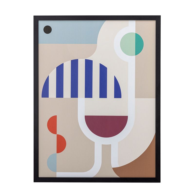 Illustration med ram Svart Furu Wine | Bloomingville