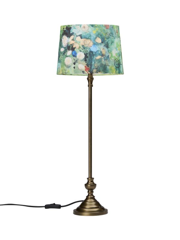 Andrea bordslampa Antikmässing 71 cm Grön | PR Home