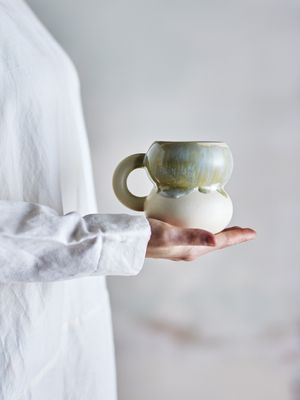 Bloomingville Luna Kopp, Blå, Stengods Ø9xH10 cm, Set om 4