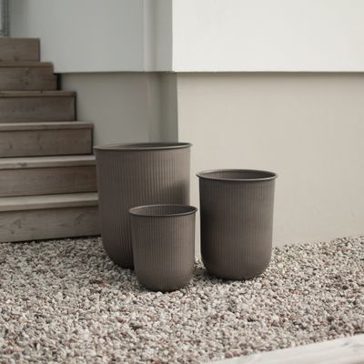 DBKD Out Stripe Pot 3-set Brun