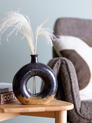 Dekorationsvas Brun Stengods Baldvin | Bloomingville