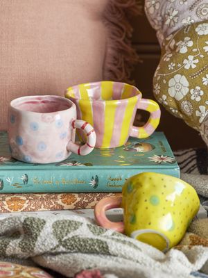 Bloomingville Nini Mugg, Rosa, Stengods Ø6,5xH5 cm