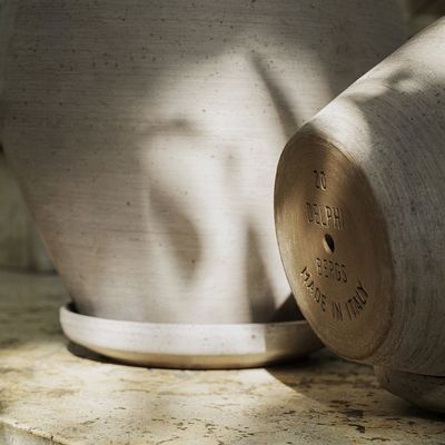 Bergs Potter Delphi RAW Kruka Med Fat Grå, Ø 26 cm