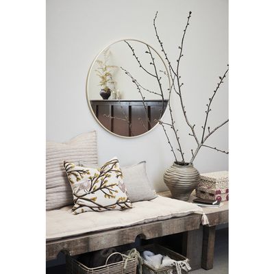 Lene Bjerre Hallia Spegel Ljusguld Aluminium Ø80 cm