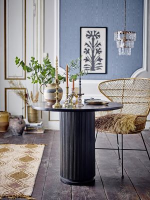 Porto Matbord Svart FSC 100%® Mango Ø90cm Bloomingville