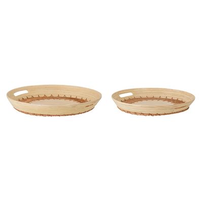 Bricka Natur Bambu Lany Set om 2 | Bloomingville