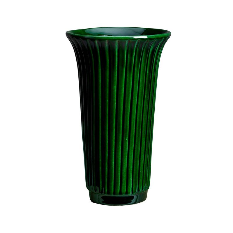 Bergs Potter Daisy GLAZED Vas Smaragdgrön, H 20 cm
