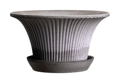 Bergs Potter Daisy RAW Kruka Med Fat Grå, Ø 25 cm