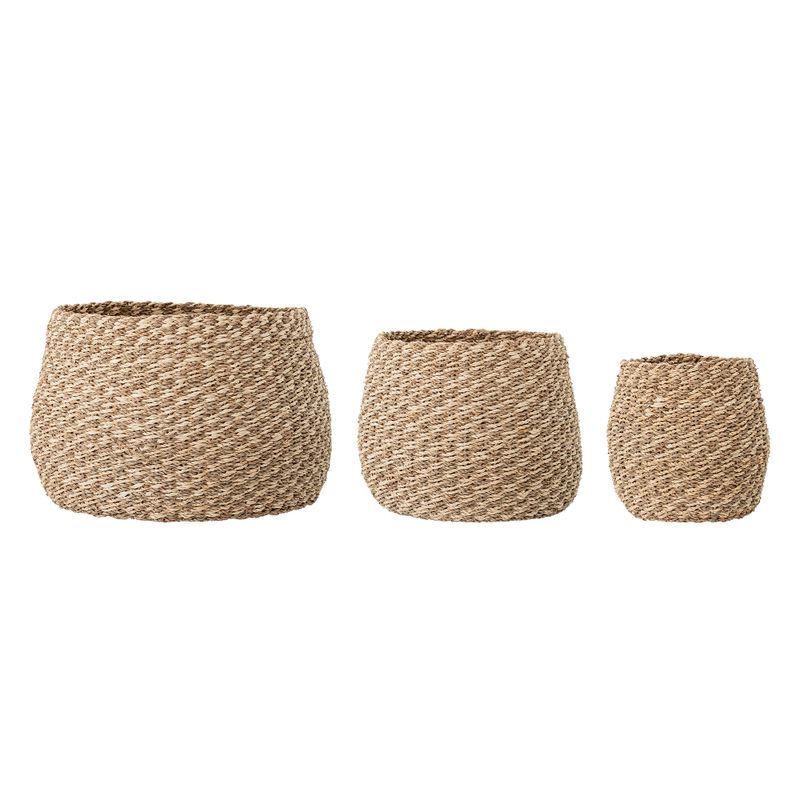 Korg Natur Sjösäv Malli Set om 3 | Bloomingville