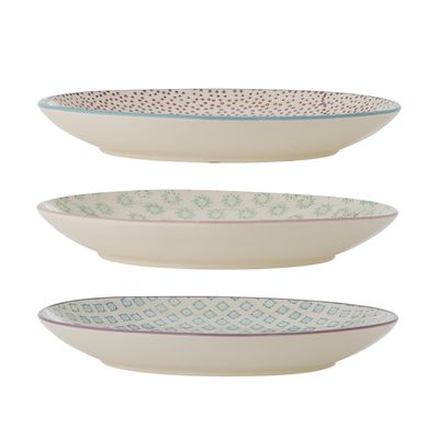 Tallrik Blå Stengods Patrizia 3-pack | Bloomingville