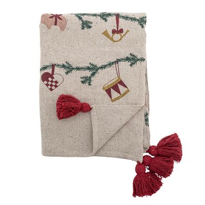 Filt Natur Återvunnen bomull Yule | Bloomingville
