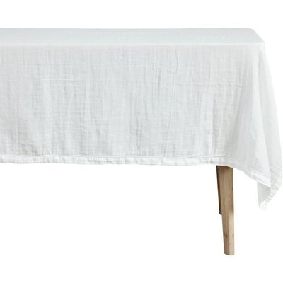 Lene Bjerre Angela Bordsduk Benvit Bomull 280x140 cm